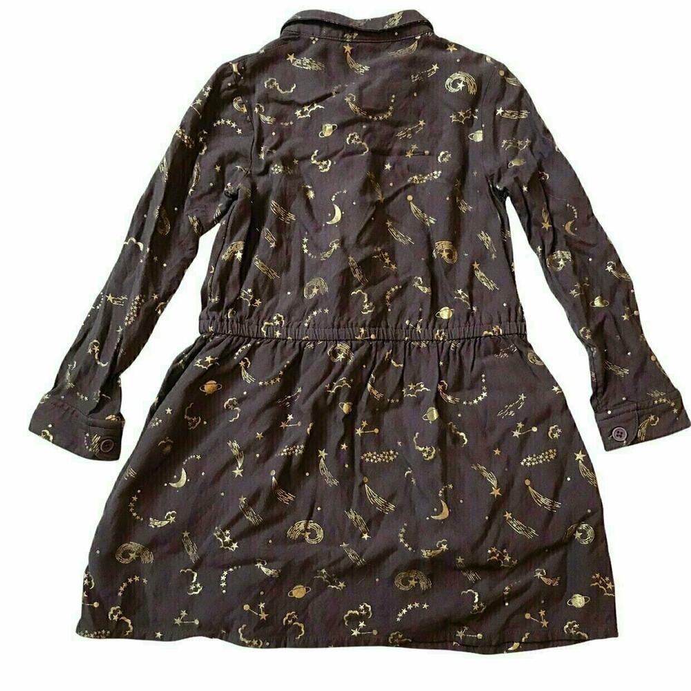 Mini Boden Outerspace Purple & Gold Hopscotch Dress 4-5Y - Picture 2 of 5